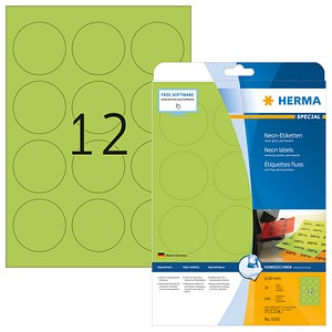 240 HERMA Etiketten 5155 grün 60,0 x 60,0 mm