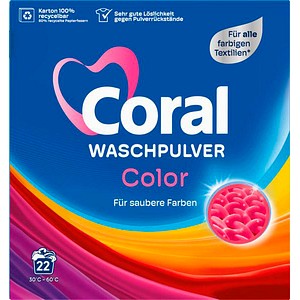 Coral COLOR Waschmittel Pulver, 1,43 kg