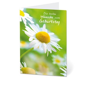 LUMA Geburtstagskarte Margeriten LU899 DIN B6, 1 St.