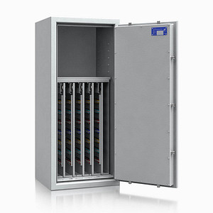 ISS safe4key Schlüsseltresor lichtgrau mit 600 Haken, Doppelbartschloss, 50,0 x 42,0 x 115,0 cm, 1 St.