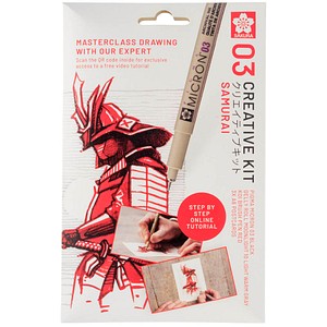 Sakura Samurai Malset schwarz, 1 Set