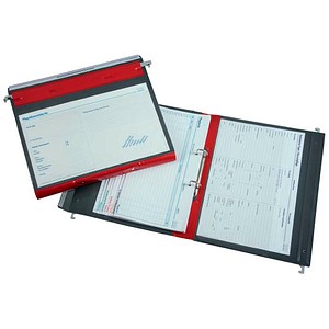 BOI Patienten-Dokumentations-Hängemappe Kunststoff rot DIN A4 1x 2 Ringmechanik, 10 St.