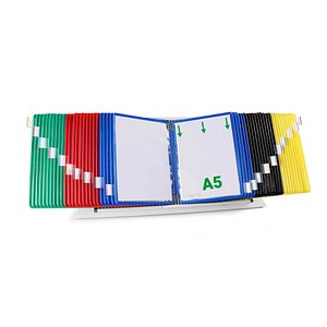 tarifold Sichttafelsystem 435509 DIN A5 farbsortiert mit 50 St. Sichttafeln, 1 St.