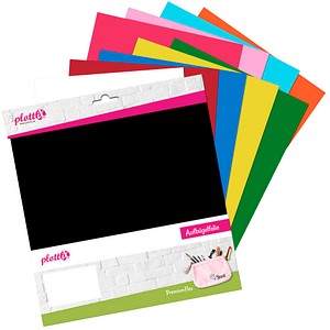 plottiX PremiumFlex Aufbügelfolie farbsortiert Flex-Folie 30,0 x 30,0 cm,  10 St.