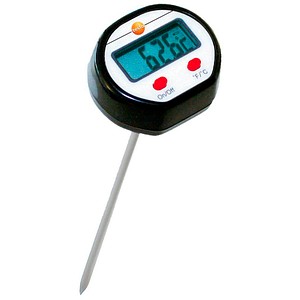 testo Mini Kerntemperatur-Lebensmittelthermometer schwarz, 1 St.