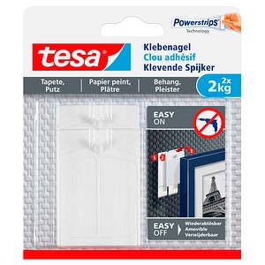 tesa Klebenagel für max. 2,0 kg, 2,4 x 4,5 cm, 2 St.