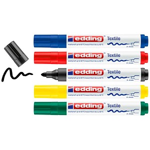 edding 4500 basic Textilmarker farbsortiert 2,0 - 3,0 mm, 5 St.