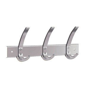 Kerkmann Wandgarderobe public 32640214 silber Metall 9 Haken 40,0 x 17,0 cm, 1 St.