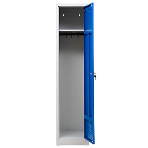 Gürkan Spind lichtgrau, enzianblau 104912, 1 Schließfach 40,0 x 50,0 x 180,0 cm