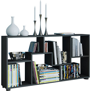 VCM my home Bücherregal Pintal schwarz 117,0 x 20,0 x 62,0 cm, 1 St.