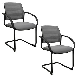 Topstar Besucherstühle AIRWORK MEETING 20.1 BB400BMT3CX3 grau Stoff, 2 St.
