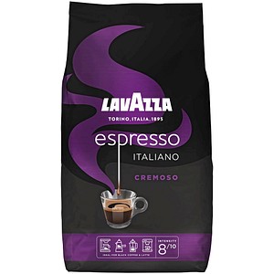 LAVAZZA Espresso Cremoso Espressobohnen, Arabica- und Robustabohnen kräftig, 1 kg