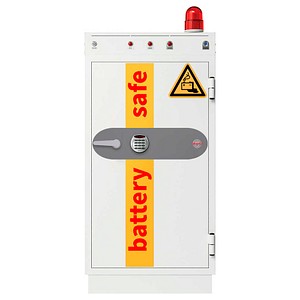 phoenix Tresor BATTERY COMMANDER PRO mit Feuerschutz signalweiß 69,0 x 71,0 x 138,5 cm
