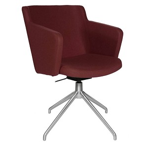 Topstar Besuchersessel SFH 1.0 bordeaux edelstahl, Optik matt Stoff 58,0 x 66,0 x 87,0 - 90,0 cm, 1 St.