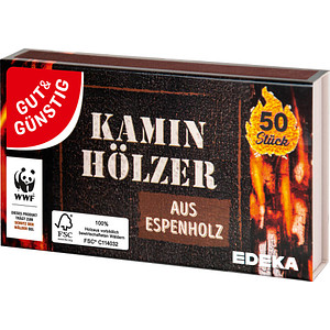 GUT&GÜNSTIG Streichhölzer Kaminhölzer braun, 50 St.