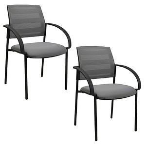 Topstar Besucherstühle AIRWORK MEETING 10.1 BB200BMT3CX3 grau Stoff, 2 St.