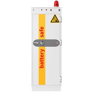 phoenix Tresor BATTERY COMMANDER PRO mit Feuerschutz signalweiß 69,0 x 71,0 x 191,0 cm
