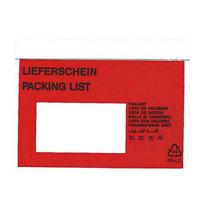 Printus Lieferscheintaschen Kunststoff DIN C6 250 St.