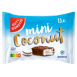GUT&GÜNSTIG mini Coconut Schokoriegel 13 Riegel, 13 St.