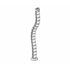 geramöbel Flex Kabeldurchführung 80,0 cm silber