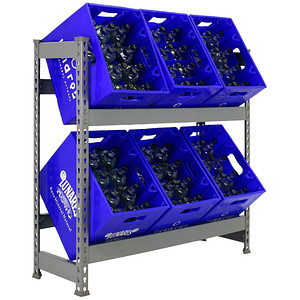 Simonrack Getränkekistenregal KIT SIMONBOTTLE 2 GRIS 330100024101032 grau 100,0 x 30,0 x 100,0 cm