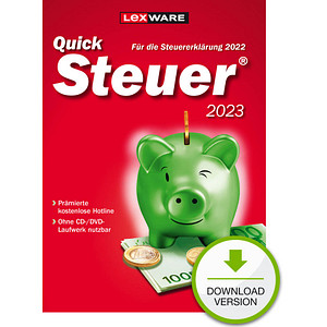 LEXWARE QuickSteuer 2023 (für das Steuerjahr 2022) Software Vollversion (Download-Link)