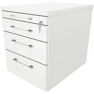 fm Oldenburg Rollcontainer weiß 4 Auszüge 43,4 cm 60,0 cm