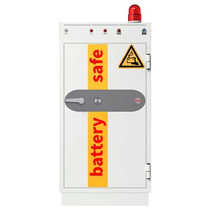 phoenix Tresor BATTERY COMMANDER PRO mit Feuerschutz signalweiß 69,0 x 71,0 x 138,5 cm