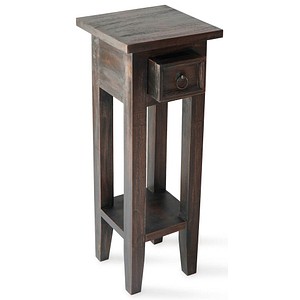 Garden Pleasure PADEA Beistelltisch quadratisch Massivholz braun 25,0 x 25,0 x 67,0 cm, 1 St.