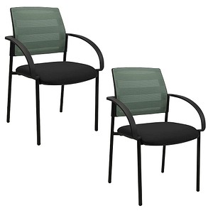 Topstar Besucherstühle AIRWORK MEETING 10 BB200BMT0CX5 mint, schwarz Stoff, 2 St.