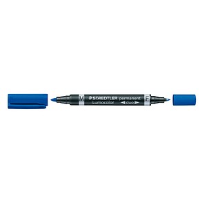 STAEDTLER Lumocolor duo Permanentmarker blau 0,6 - 1,5 mm, 10 St.