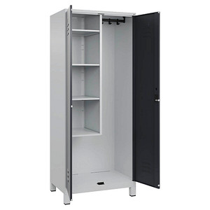 CP Putzmittelschrank Classic Plus 080110-02 S10008 anthrazitgrau, lichtgrau 4 Fachböden 80,0 x 50,0 x 195,0 cm, aufgebaut, 1 St.