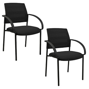 Topstar Besucherstühle AIRWORK MEETING 10 BB200BMT0CX0 schwarz Stoff, 2 St.