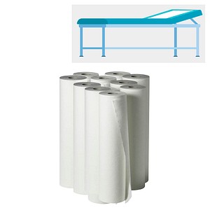 FRIPA Ärztekrepp classic-line 1-lagig weiß 39,0 cm x 50,0 m, 9 Rollen
