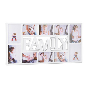 relaxdays  Collage-Bilderrahmen Familie weiß 72,0 x 36,5 cm, 1 St.