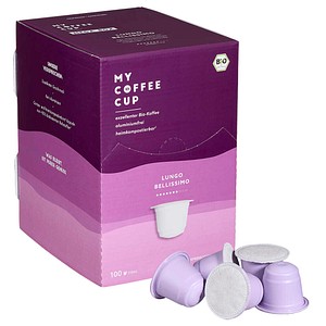 MY COFFEE CUP LUNGO BELLISSIMO Bio-Kaffeekapseln, Arabicabohnen 100 St.
