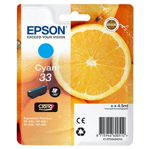 EPSON 33 / T3342 cyan Tintenpatrone EPSON 33 / T3342 cyan Tintenpatrone