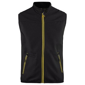 BLAKLÄDER® unisex Softshellweste 3850 schwarz, gelb Größe M