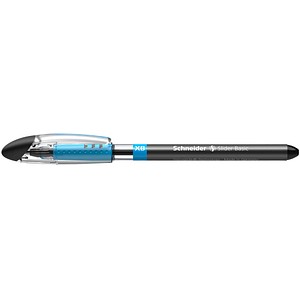 Schneider Kugelschreiber Slider Basic XB schwarz/transparent, Schreibfarbe: schwarz, 10 St.