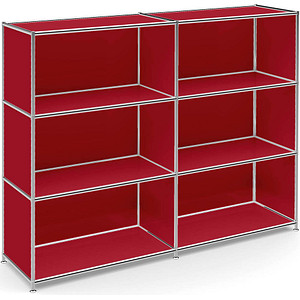 viasit Aktenregal System4 rubinrot 152,9 x 40,4 x 118,2 cm, 1 St.