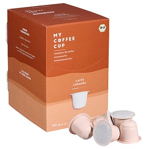 MY COFFEE CUP CARAMEL Bio-Kaffeekapseln, Arabica- und Robustabohnen 100 St.