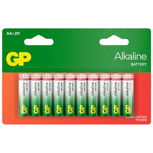 GP Batterien Long Lasting Power Alkaline Mignon AA 1,5 V, 20 St.