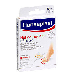 Hansaplast Hühneraugen-Pflaster 92873-00015-25 beige, weiß, 8 St.