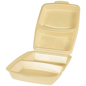 STARPAK Einweg-Menüschalen beige 22,0 x 28,5 cm, 50 St.
