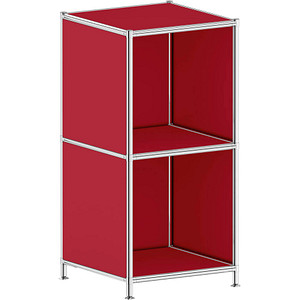 viasit Aktenregal System4 rubinrot 40,4 x 40,4 x 80,7 cm, 1 St.