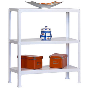 Simonrack Schwerlastregal KIT HOMECLICK MINI 5/300 222100205908033 weiß 80,0 x 30,0 x 90,0 cm