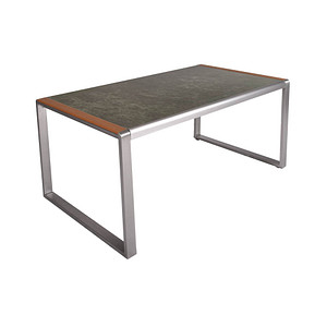 Garden Pleasure Gartentisch AVERNA grau rechteckig 160,0 x 90,0 x 74,0 cm