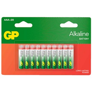 GP Batterien Long Lasting Power Alkaline Micro AAA 1,5 V, 20 St.