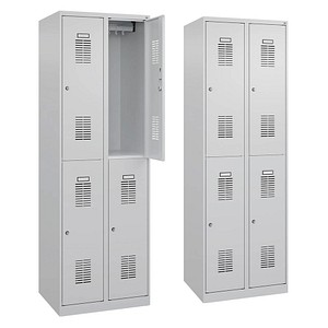 CP Spinde Basic Plus lichtgrau 088355-20 S10005, 4 Schließfächer 60,0 x 50,0 x 185,0 cm