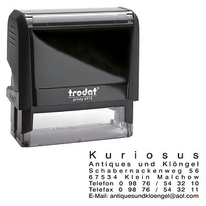 trodat Textstempel, individualisierbar printy 4915 selbstfärbend schwarz Logo möglich, 1 St. -  Direkt online personalisieren